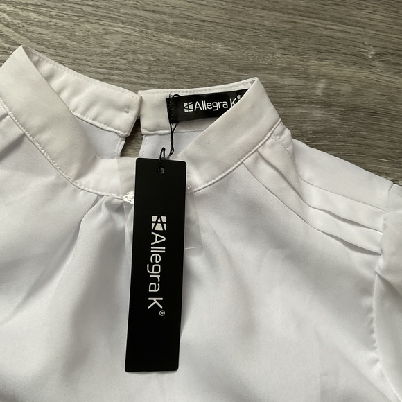 Allegra K Elegant White Blouse - Picture 2 of 7